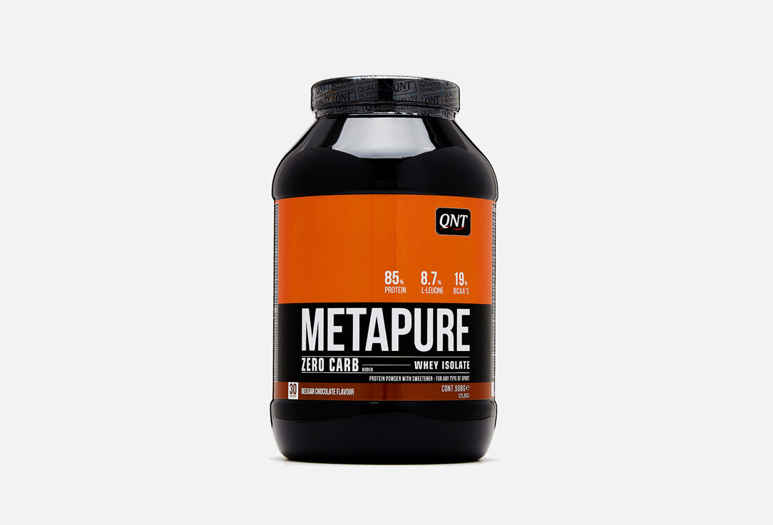 Изолят протеина со вкусом Бельгийского шоколада QNT Metapure Zero Carb / вес 908 г