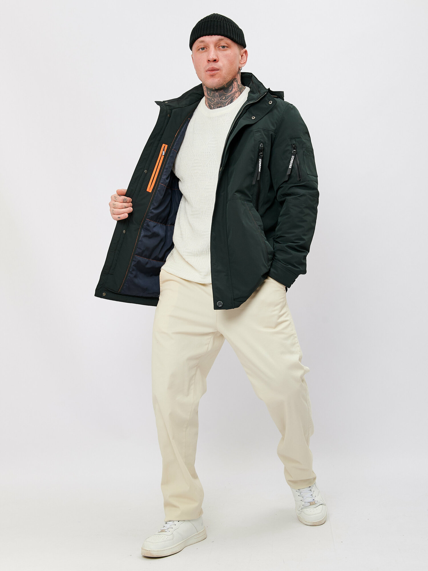 Куртка Corbona Базовая коллекция, размер 50, темно-зеленый — фото 1