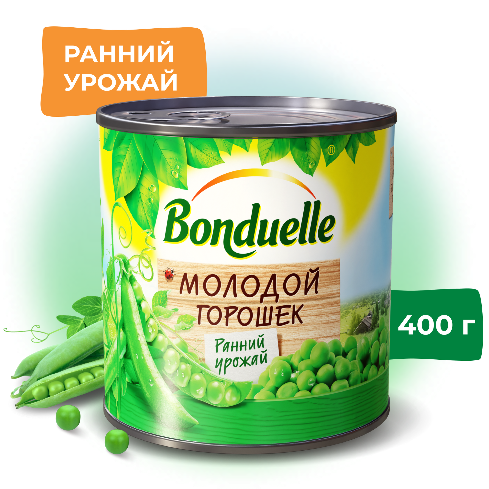 Горошек консервированный Bonduelle, молодой, 400 г