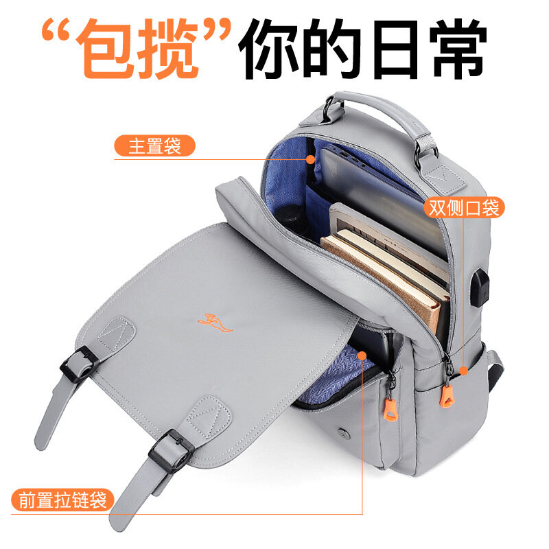 Рюкзаки-Кенгуру Xiaomi Рюкзак-кенгуру Duosen Kangaroo, мужской, ткань Оксфорд, водонепроницаемый, 15,6"