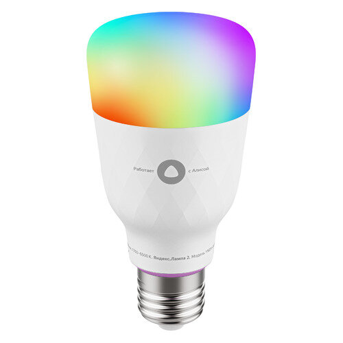 Умная лампа Yandex YNDX-00010 цветная E27 9Вт 900lm Wi-Fi (YNDX-00010)