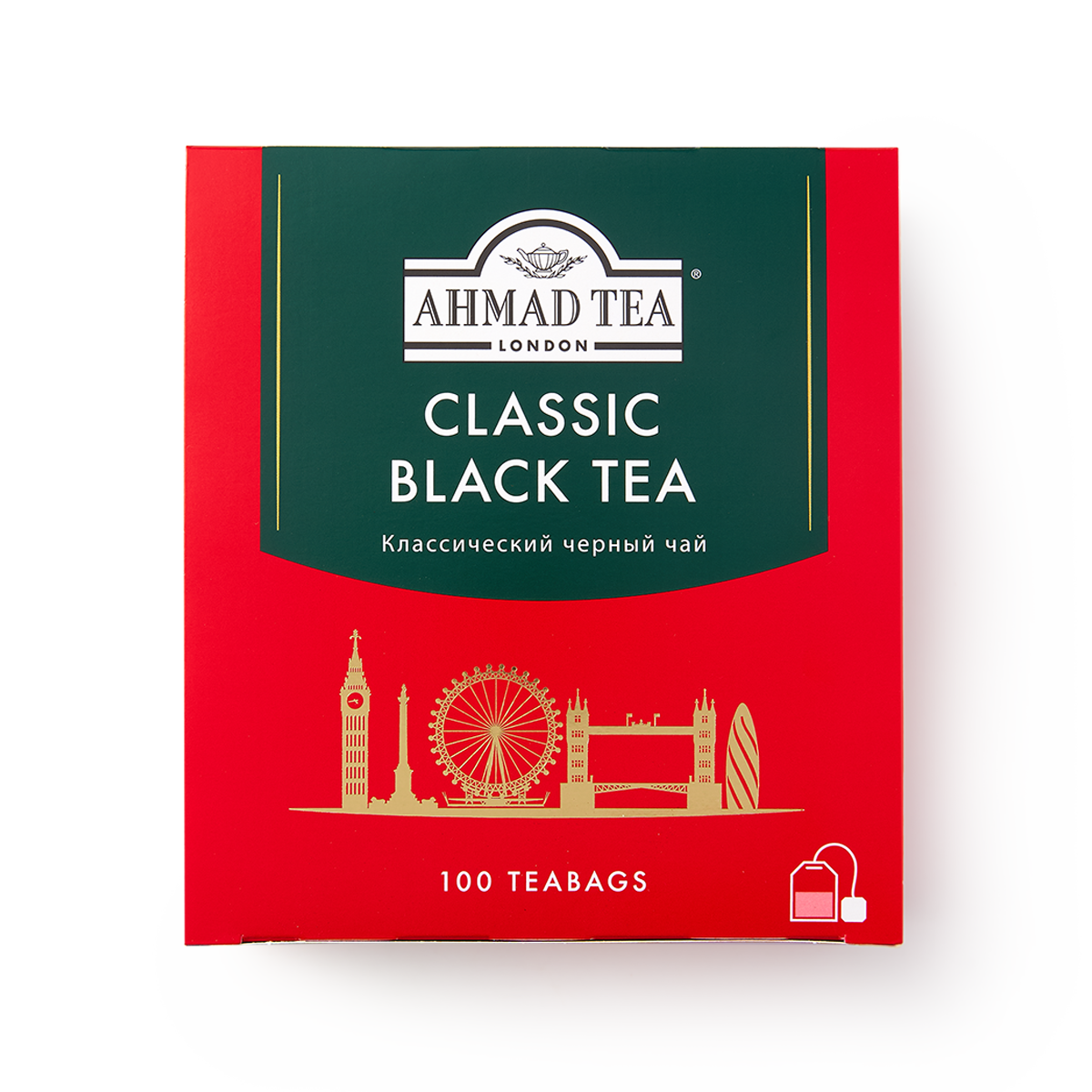 Чай Ahmad Tea Classic, черный, 100 пакетиков в упаковке, 200 г
