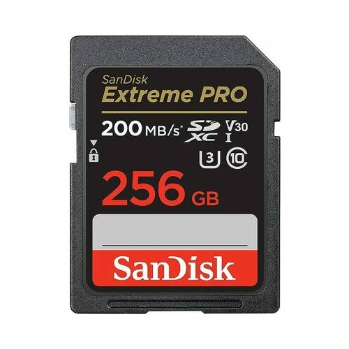 Карта памяти SanDisk Extreme Pro SDXC Class 10 R200/W140MB/s 256GB UHS-I V30 U3 SDSDXXD-256G-GN4IN