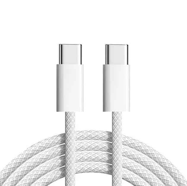 Сетевое зарядное устройство для iPhone 16, 16 Plus, 16 Pro, 16 Pro Max, 15, 15 Plus, 15 Pro, 15 Pro Max / Адаптер питания 25Вт с кабелем (USB Type-C - USB Type-C)/Быстрая зарядка/ Белый — фото 1