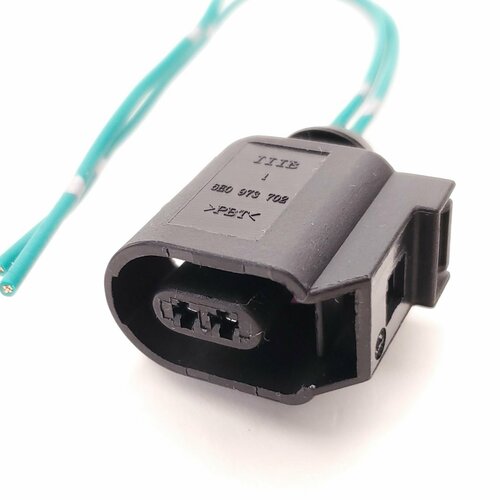 Разъем 6E0973702 датчика ABS для AUDI, SEAT, SKODA, VOLKSWAGEN, (2 pin) 2 контакта, с проводами