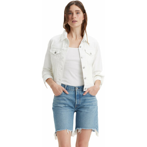 фото Джинсовая куртка levi's trucker, размер xs, белый