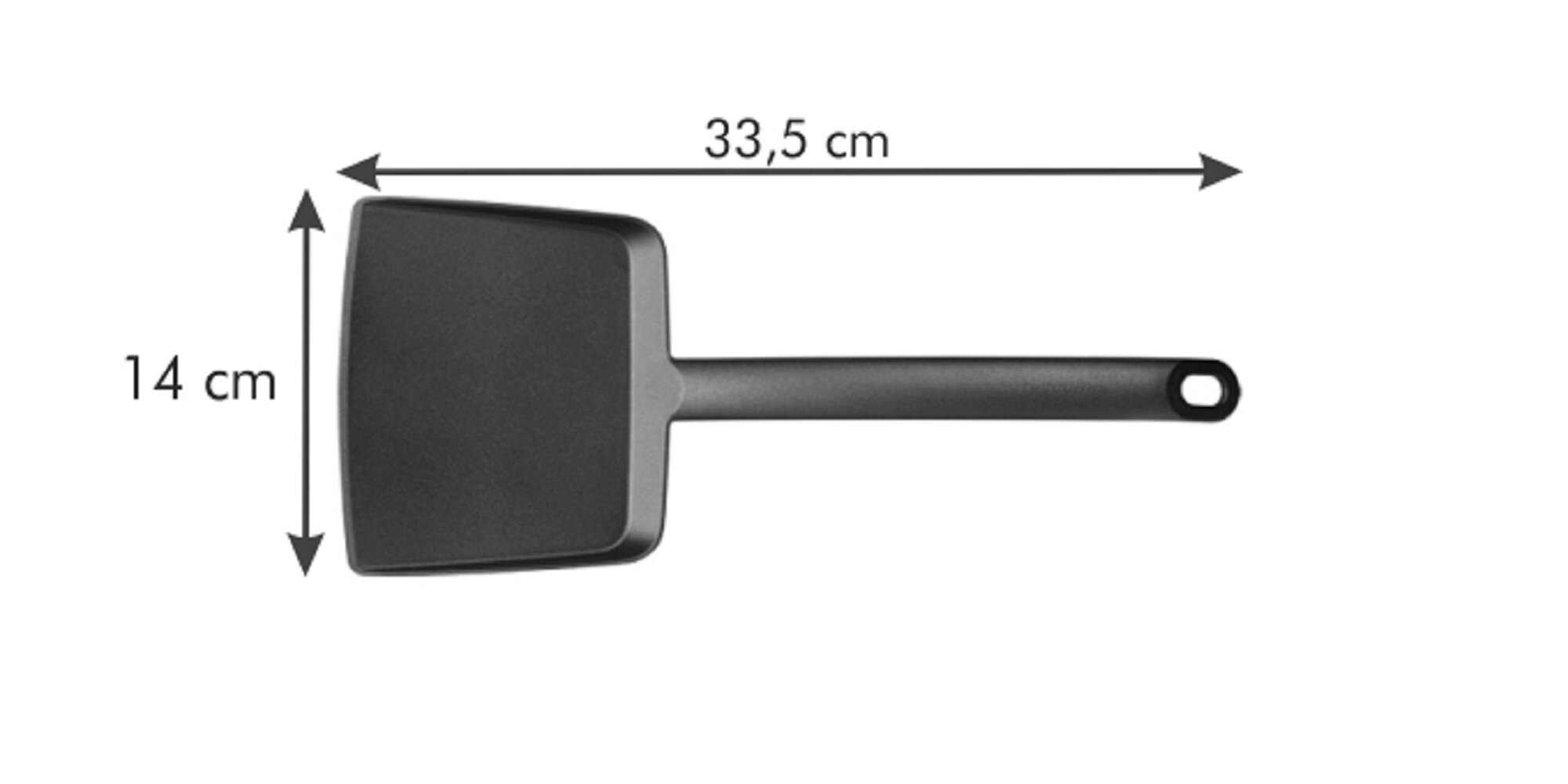 Лопатка широкая Tescoma SPACE LINE, длина 33,5 см, для антипригарных покрытий — фото 1