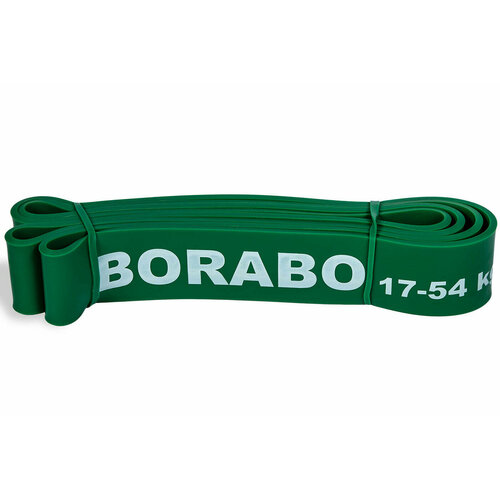 Резинка для тренировок BORABO, эспандер ленточный зеленый 17-54 кг
