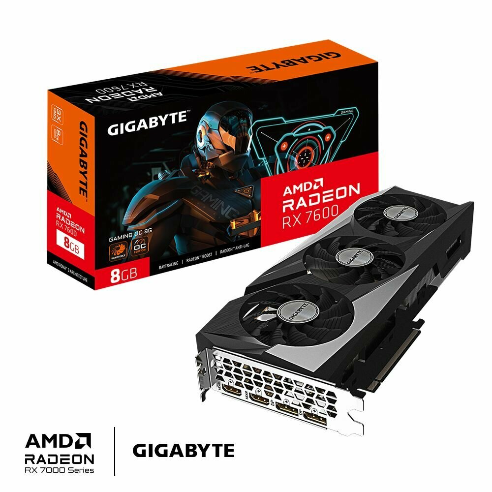 Видеокарта GIGABYTE Radeon RX 7600 GAMING OC 8G