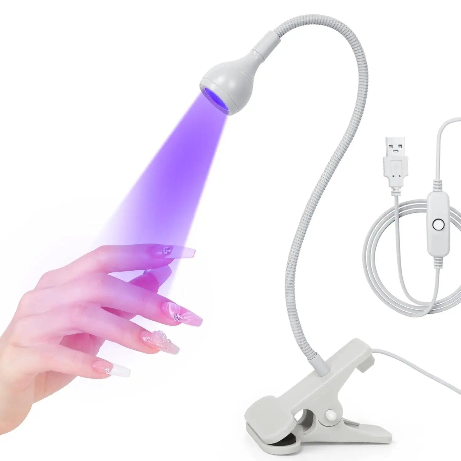 UV+LED Ультрафиолетовая лампа для маникюра, сушки дизайнов (Мощность 5W). + Подарок, поможет в полировке!