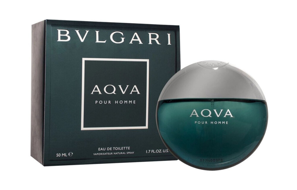 Туалетная вода Bvlgari Aqva pour homme мужской аромат 50 мл, фужерные водяные