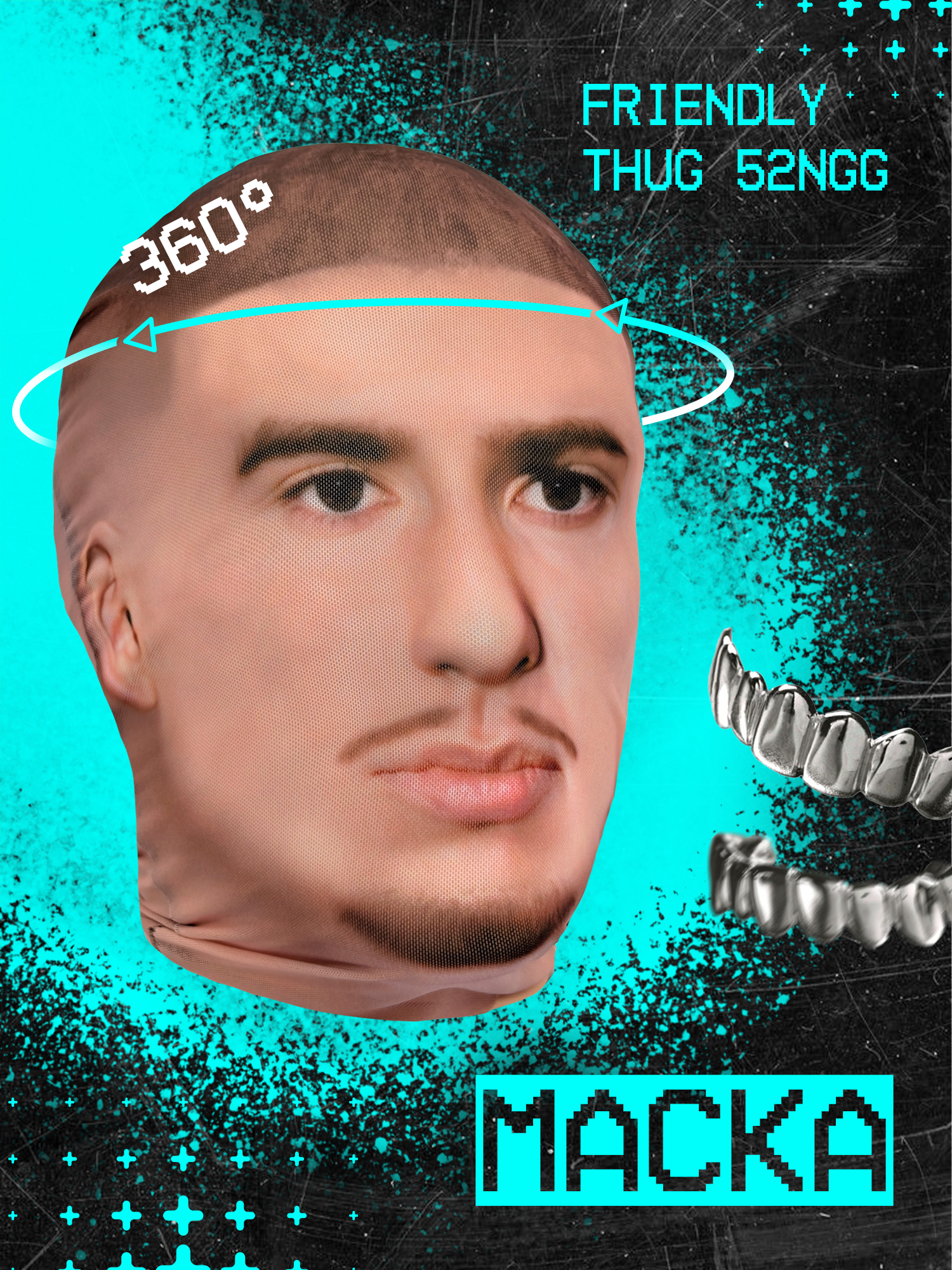 Карнавальная тканевая маска на лицо Friendly Thug
