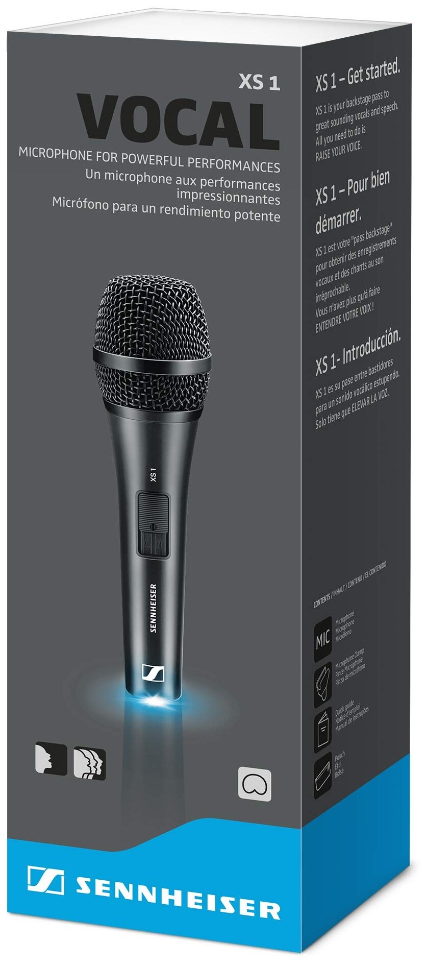 Sennheiser Микрофон динамический вокальный с выключателем, кардиоида, Sennheiser XS1