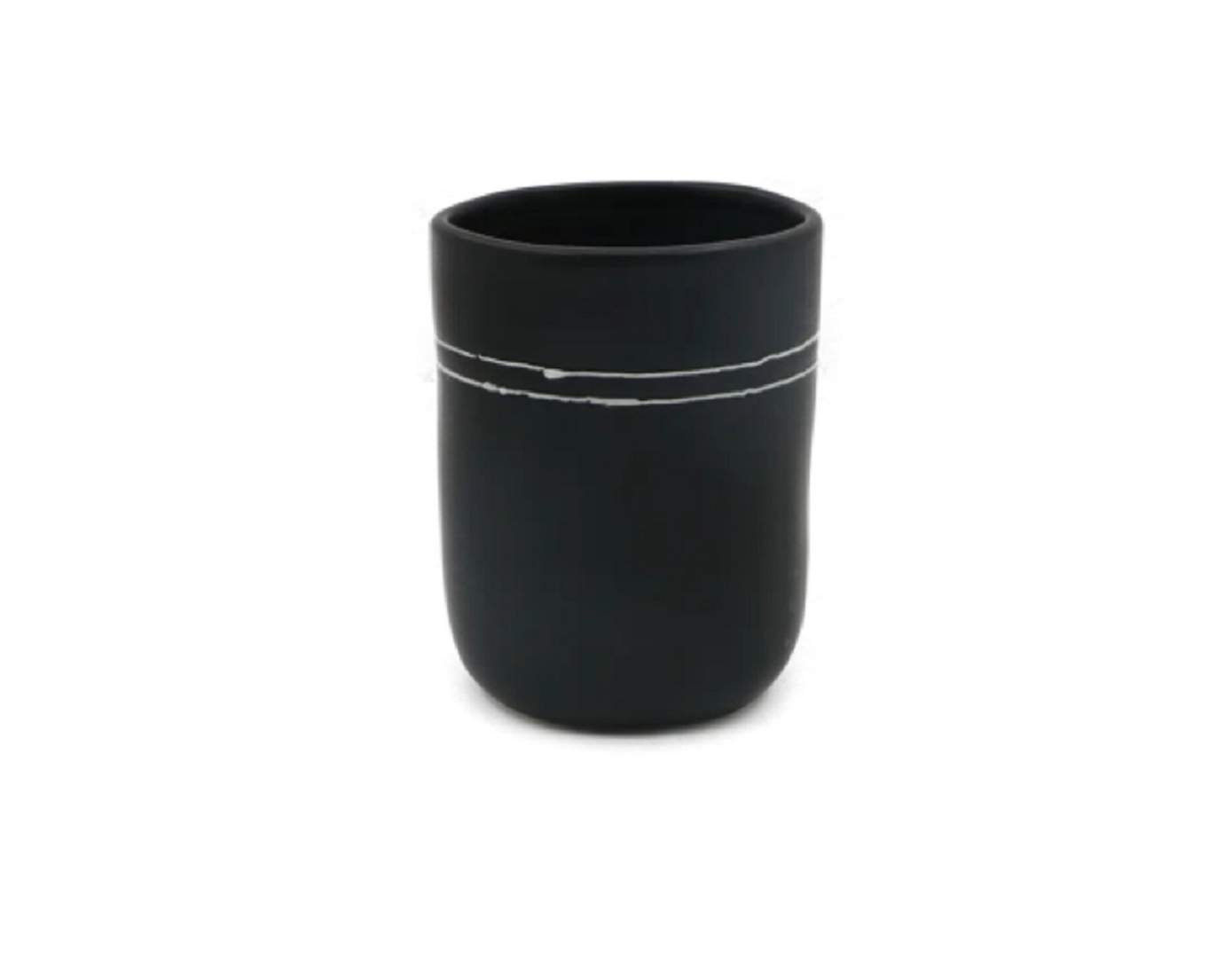 Стакан для зубных щёток Proffi Home BLACK ROCK   из керамики  круглый  черный