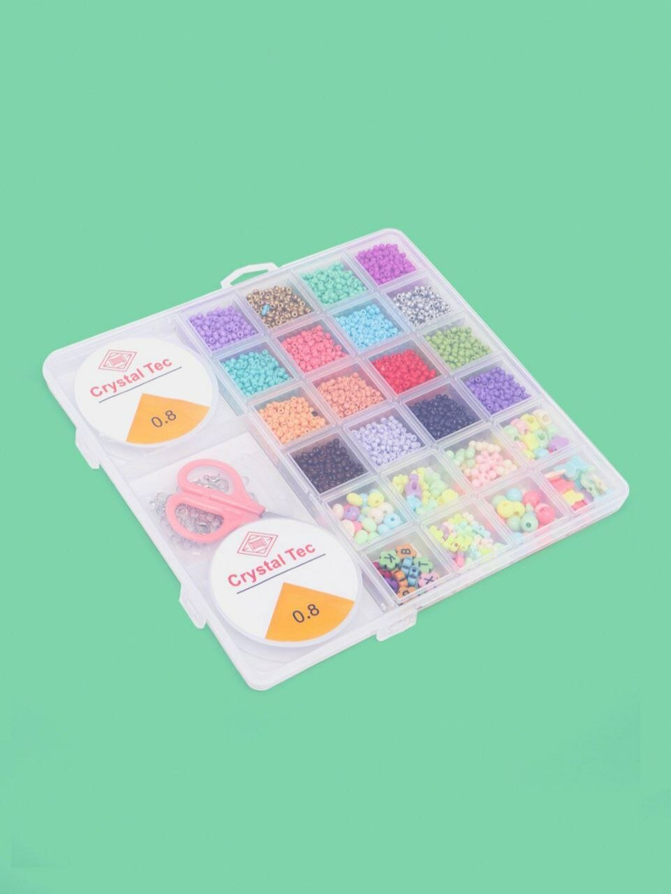 Набор для плетения бисер, бусинок, браслетов и брелоков, для творчества девочек