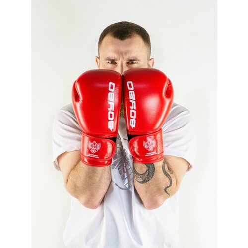 Перчатки боксерские Clinch Olimp красные, вес 12 унций