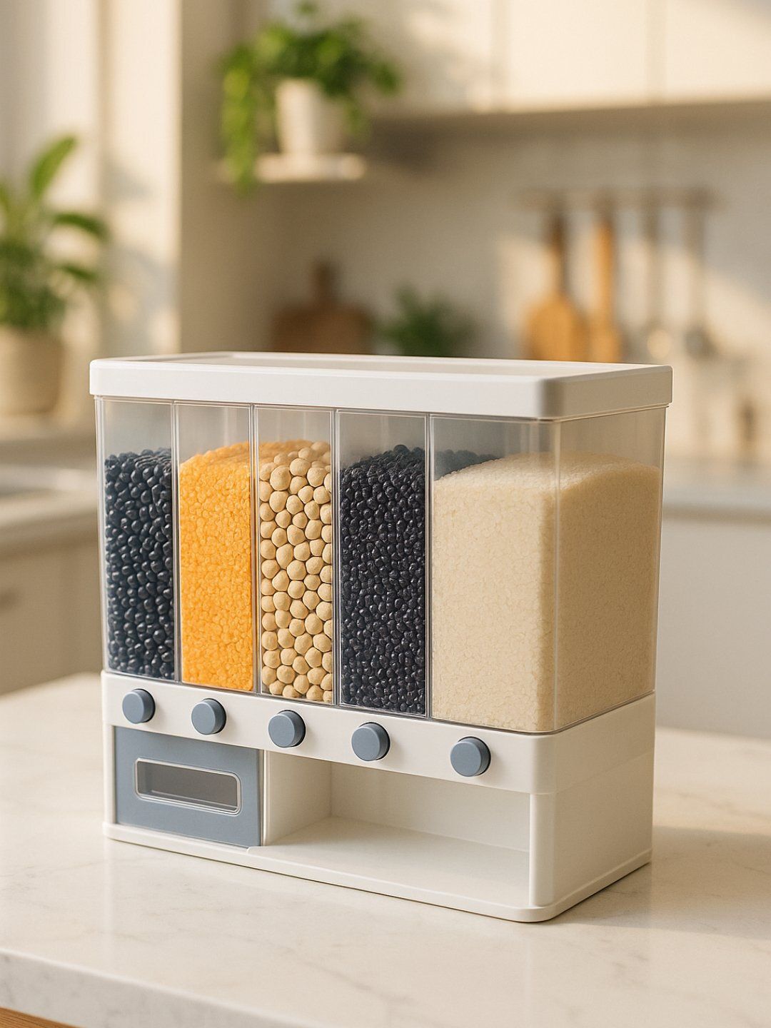 Контейнер-диспенсер для хранения круп, с дозатором, 6 отсеков — фото 1