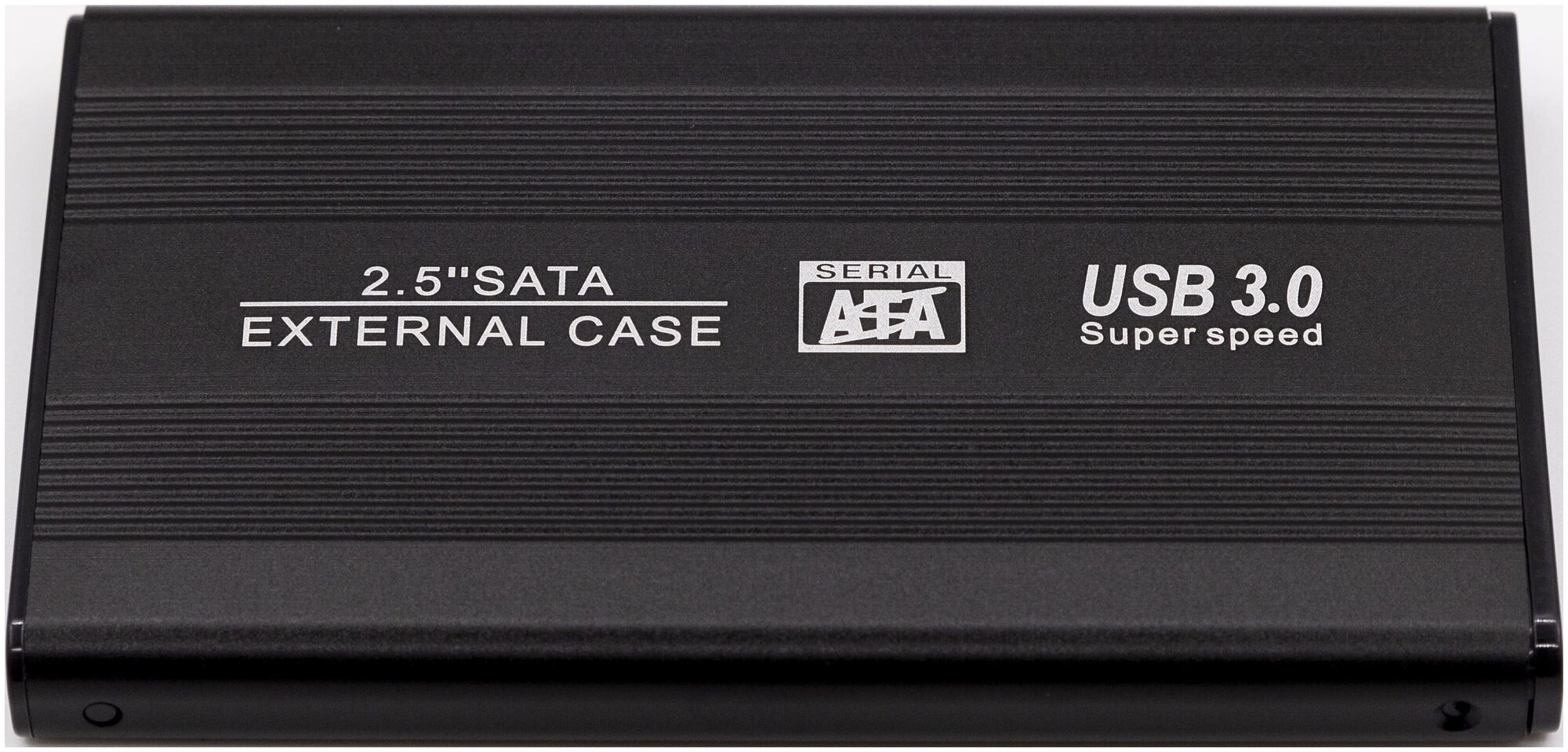 Алюминиевый корпус для внешнего жесткого диска GSMIN DP44 2,5" USB 3,0 SATA HDD (Черный)