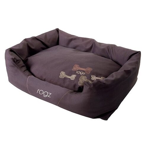 Лежак Rogz SPICE с бортиком и двусторонней подушкой кофейные косточки (88x55x26см) большой 48102