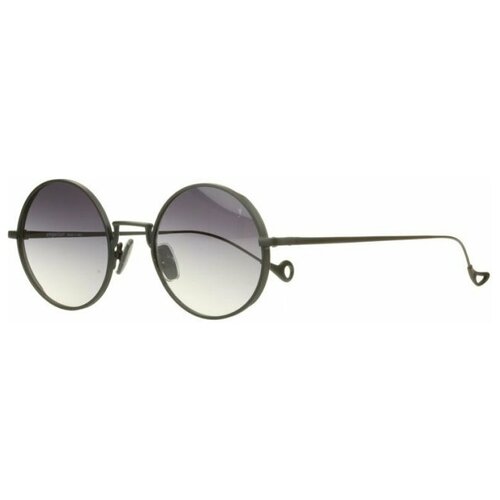 Солнцезащитные очки , круглые, оправа: металл, градиентные, с защитой от УФ, черный/черный