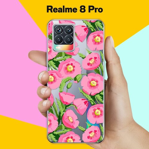 Силиконовый чехол на realme 8 Pro Маки / для Реалми 8 Про силиконовый чехол на realme 8 pro яркие цветы для реалми 8 про