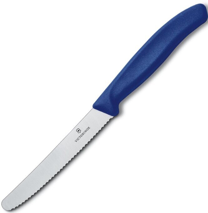 Victorinox Kitchen 6.7832 Нож victorinox для резки и чистки овощей, лезвие волнистое с закруглённым кончиком 11 см, синий