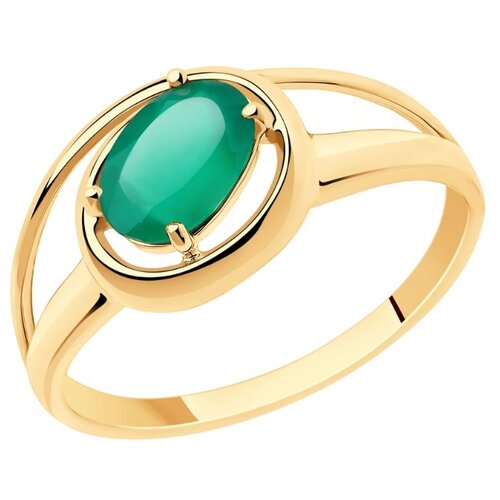 фото Diamant кольцо из золота с агатом 51-310-00805-3, размер 18.5