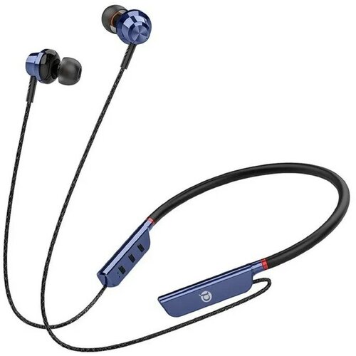 Наушники PERO BE01 беспроводные BT 50 микрофон 250 мАч до 30 часов синие 2368₽