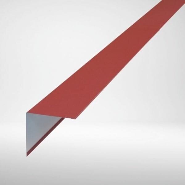 Уголок наружный / внешний металлический 30х30мм длина 1.25м толщина 0.45мм цвет красный (8 шт)