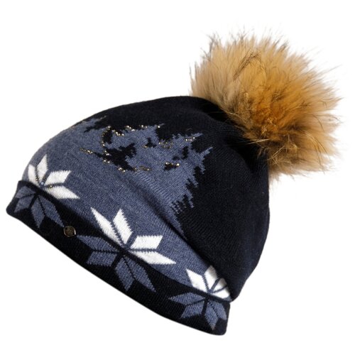 фото Шапка женская finn flare, цвет: темно-синий w19-32130_101, размер 56