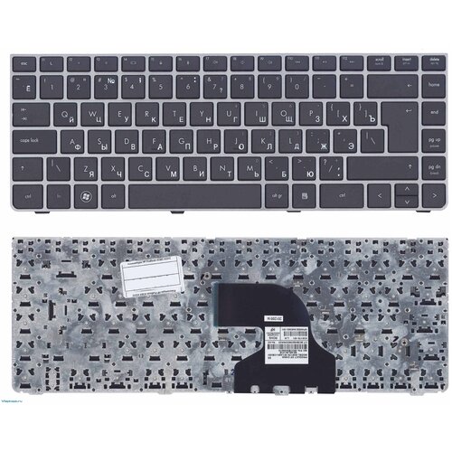 Клавиатура для ноутбука HP Probook 4330S 4331S черная рамка серебряная 1120₽
