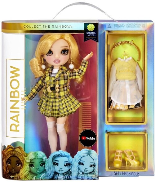 Кукла Rainbow High Fashion Series 3 GOLD SHERYL MEYER. Кукла Рейнбоу Хайфешн 3 Серия Голд Шерил Мейе
