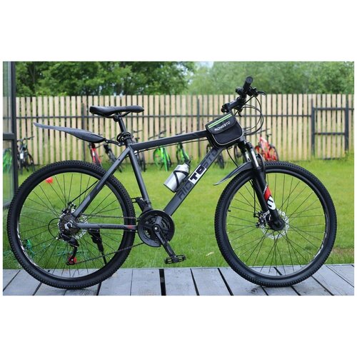 Велосипед алюминиевый горный Richiesto 27 размер колёс серый подростковыйвзрослыйженскиймужской 1990000₽