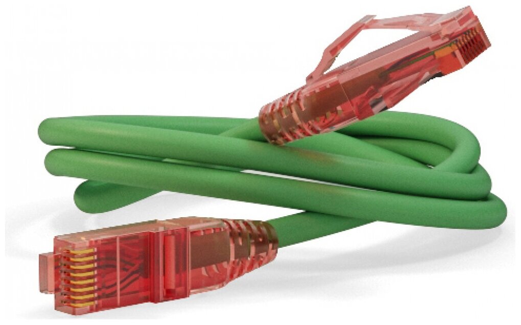 Патч-корд Hyperline U/UTP сетевой кабель Ethernet Lan для интернета категория 5е витой 100% Fluke LSZH 3 м зеленый