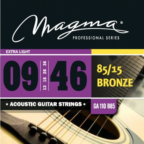 Комплект струн для акустической гитары Magma GA110B85 струны для бас гитары magma strings be220s