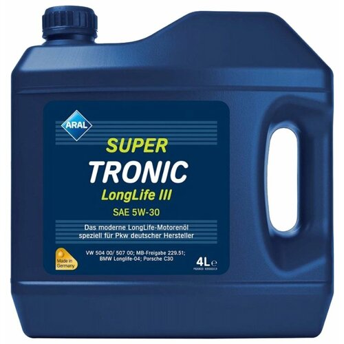 фото Моторное масло ARAL Super Tronic Longlife III SAE 5W-30 4 л