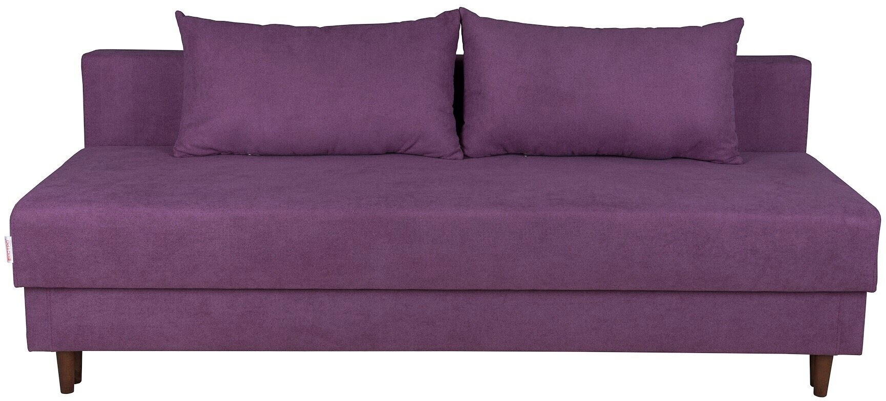 Диван еврокнижка «Журавлик», фиолетовый , 190*80*67 см, без подлокотников для гостиной