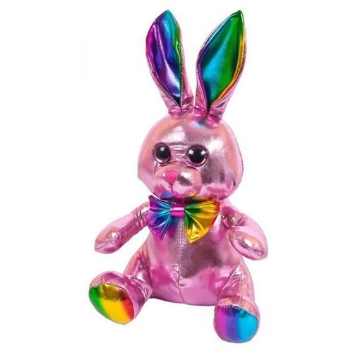 фото Мягкая игрушка ABtoys Кролик розовый 16 см