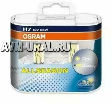 OSRAM 64210ALLHCB Лампа галогенная H7 12V 55W "OSRAM" Allseason (2 шт.)