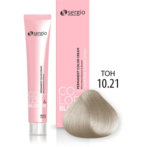 Sergio professional Краска для волос 10.21 очень светлый блондин жемчужный, 100 мл
