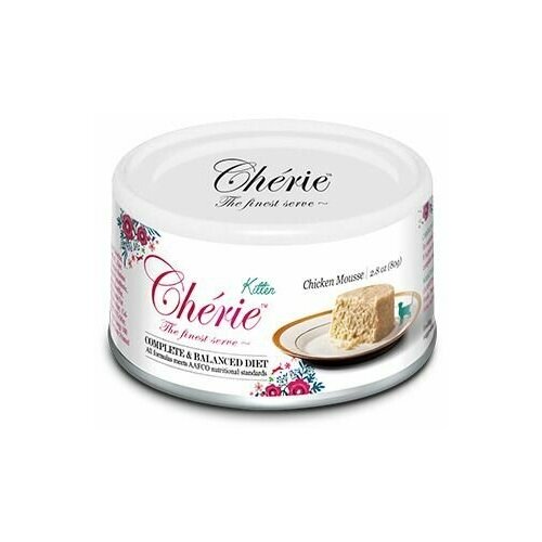 Влажный корм для котят Pettric Cherie, мусс из курицы, 80 г х 12 шт