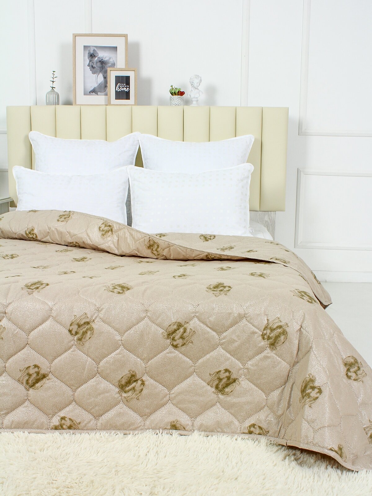 Одеяло "Верблюжья шерсть" облегченное, 1,5 спальное, в поплексе, плотность 150 г/м2 - фотография № 2