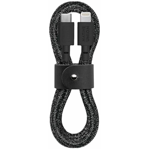 Кабель Type C - Lightning MFI 1,2m Native Union Belt Cable серый кабель choetech nylon braided cable mfi usb c to lightning 1 2 м цвет темно серый ip0039