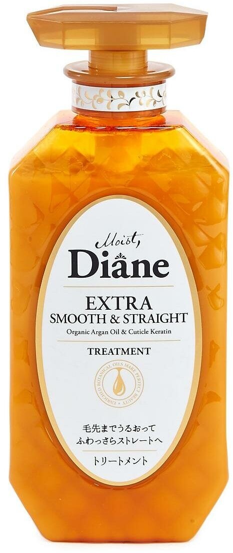 Moist Diane Extra Smooth & Straight Бальзам-маска кератиновая без силиконона и сульфатов с аргановым маслом Гладкость и выпрямление 450 мл