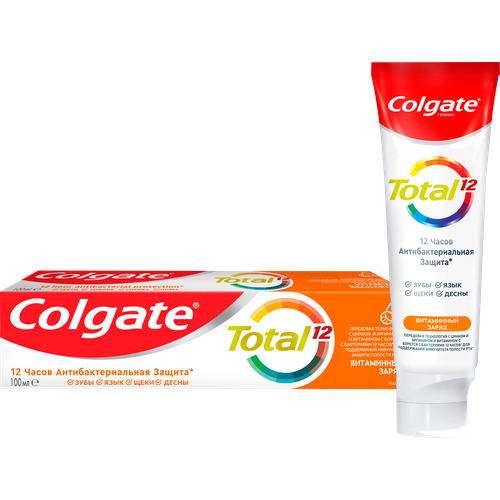 Зубная паста Colgate Total Витаминный заряд 100мл паста зубная витаминный заряд total 12 colgate колгейт 100мл