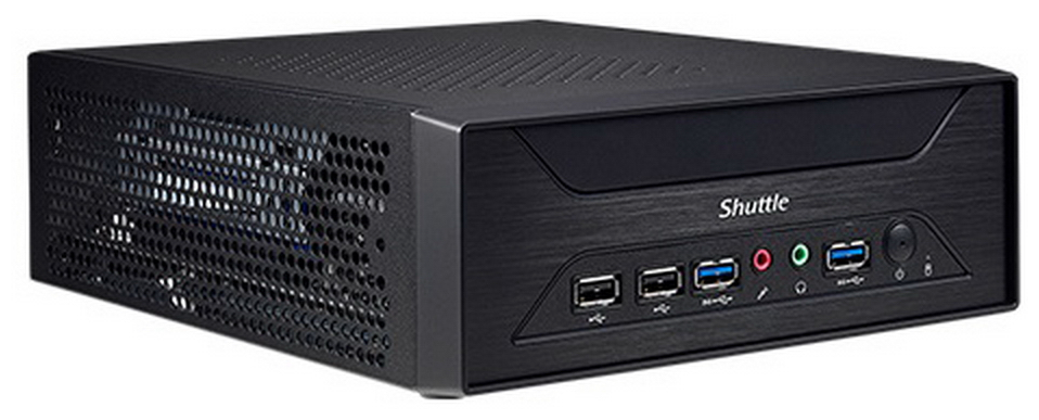 Платформа Shuttle DH410 LGA1200, H410, 2*SODIMM DDR4, 2.5" HDD/SSD, M.2, 5.1CH, 2*Glan, card reader, 4*USB 3.2, HDMI, DP, 2*COM, audio, noOS - фото №1