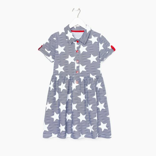 фото Платье luneva, хлопок, размер 104, синий, белый