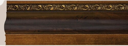 Изображение товара Плинтус декоративный Cosca 95х14х2400мм, Красное дерево с золотом. Набор 6шт.