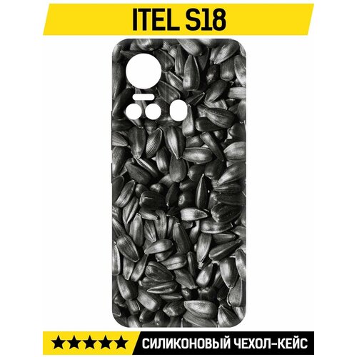 Чехол-накладка Krutoff Soft Case Семечки для ITEL S18 черный чехол накладка krutoff soft case гречка для itel s18 черный