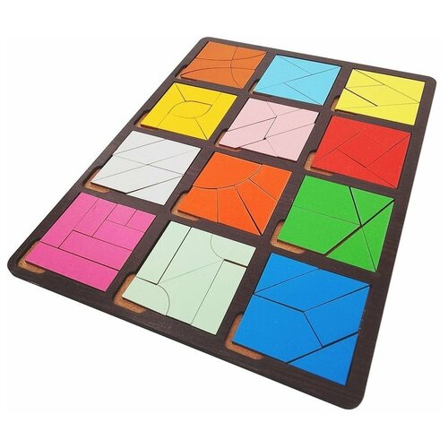 Развивающая доска Нескучные игры Сложи квадрат, 3 уровень сложности, 65 деталей (8433) развивающая доска сложи квадрат 3 уровень сложности нескучные игры